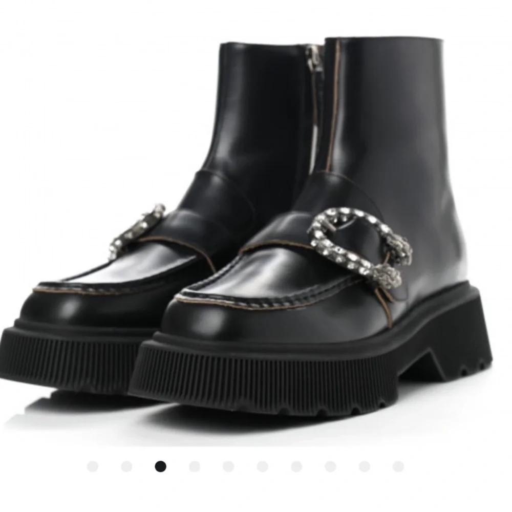 Gucci Authentic Hunder Dionysus-Buckle Leather Boots booties 37.5 - Picture 1 of 11